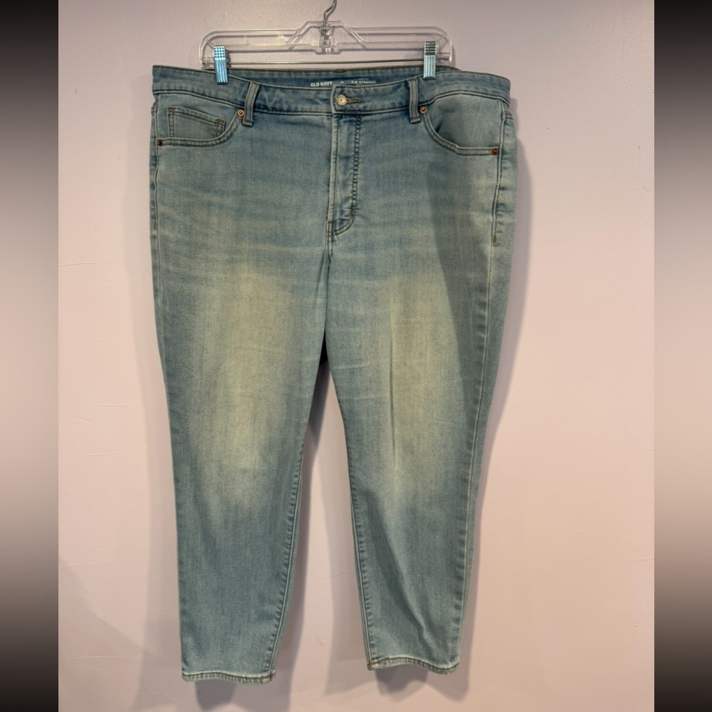 Old navy high rise OG straight light wash jeans